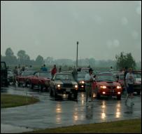 Even the rain can't slow down determined Indiana SAAC members from being part of Mustang Monthly Pony Trails
